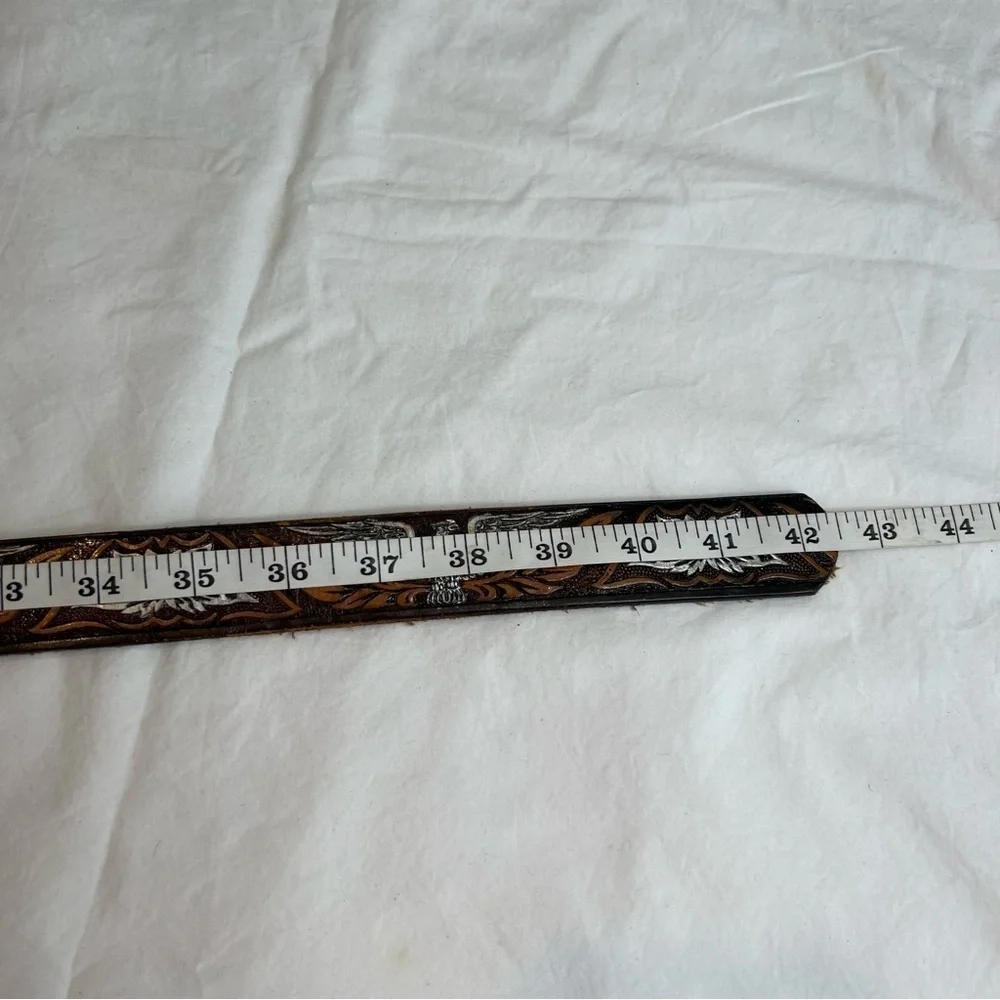 Leather Dakota Belt Co Keith eagle embossed belt size 36